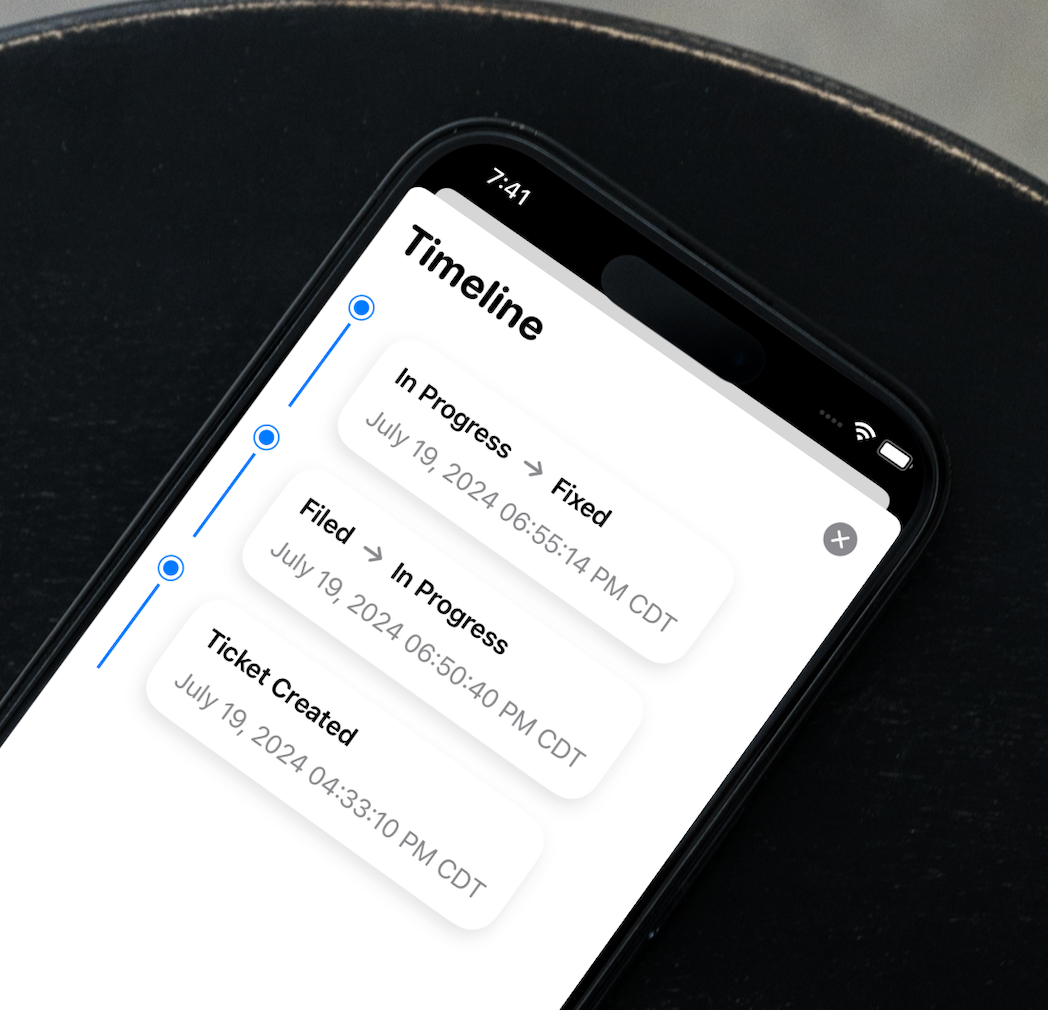 Phone showing ticket page